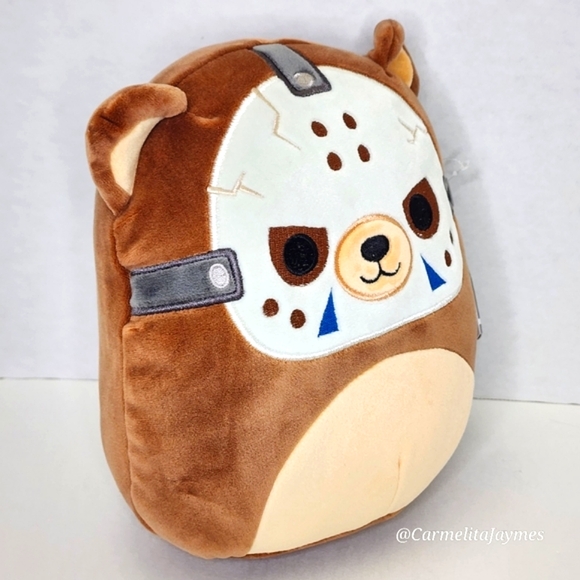 🖤 OMAR 🐻 Select Series Brown Bear w Jason Mask Halloween 2024 Squishmallow NWT - Picture 6 of 9
